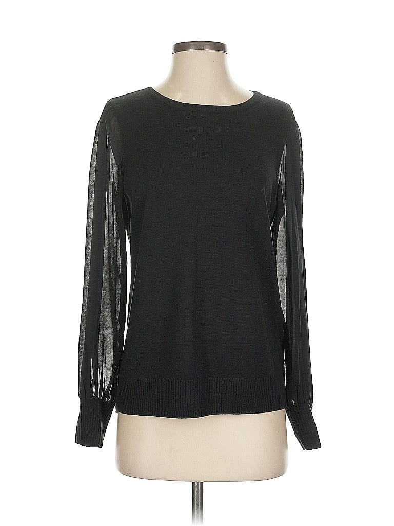 Pre-owned Calvin Klein Long Sleeve Blouse In Black
