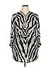 JM Collection Animal Print Silver 3/4 Sleeve Blouse Size XL - photo 1