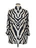 JM Collection Animal Print Silver 3/4 Sleeve Blouse Size XL - photo 2