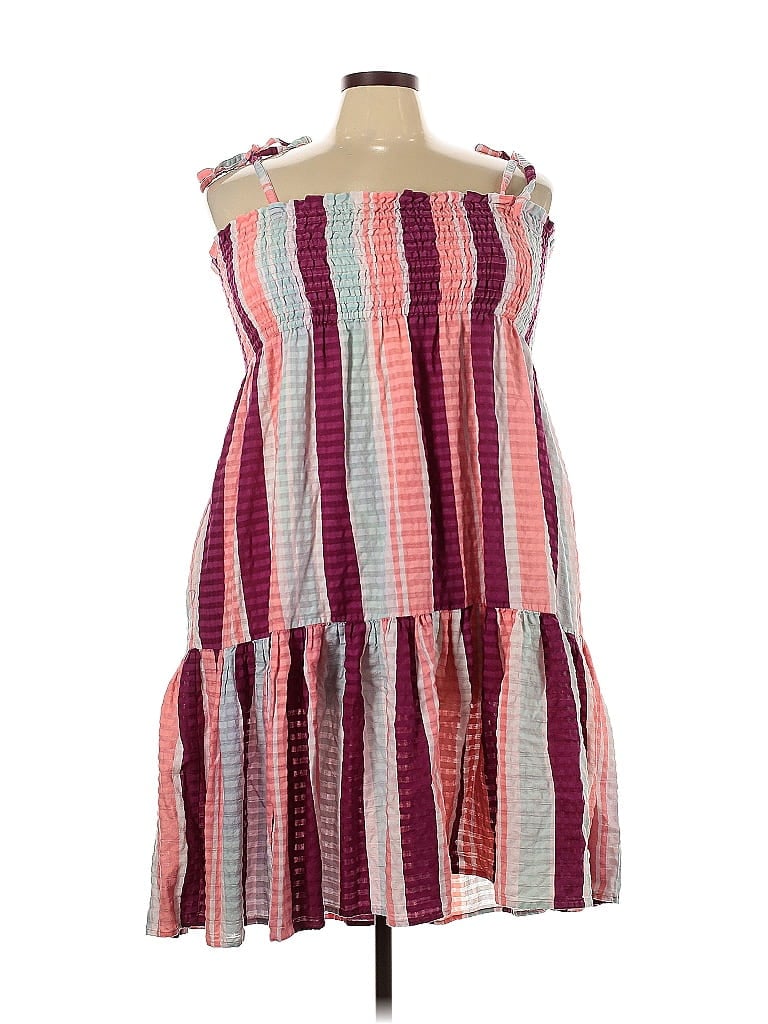 Tanya Taylor 100% Cotton Stripes Pink Casual Dress Size 3X - photo 1