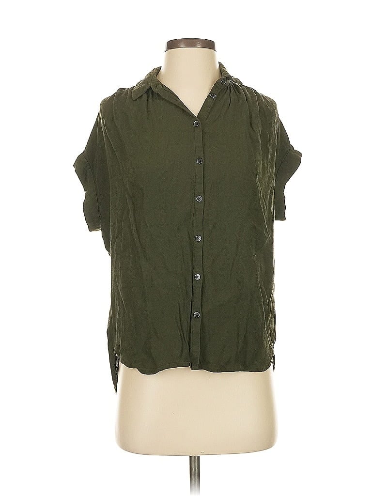 Click to view more detailed imagery on our partner's website Pre-owned Madewell Short Sleeve Blouse In Green