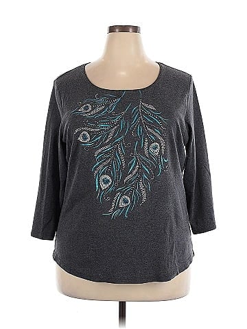 Karen Scott 3/4 Sleeve Top (view 1)