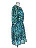 Collective Concepts 100% Polyester Paisley Teal Casual Dress Size L - photo 3
