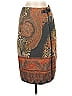 Carlisle Paisley Brown Wool Skirt Size 0 - photo 1