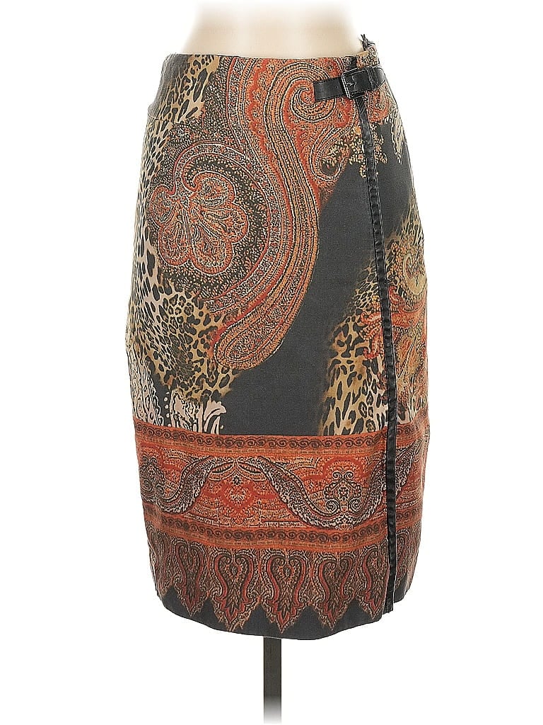 Carlisle Paisley Brown Wool Skirt Size 0 - photo 1