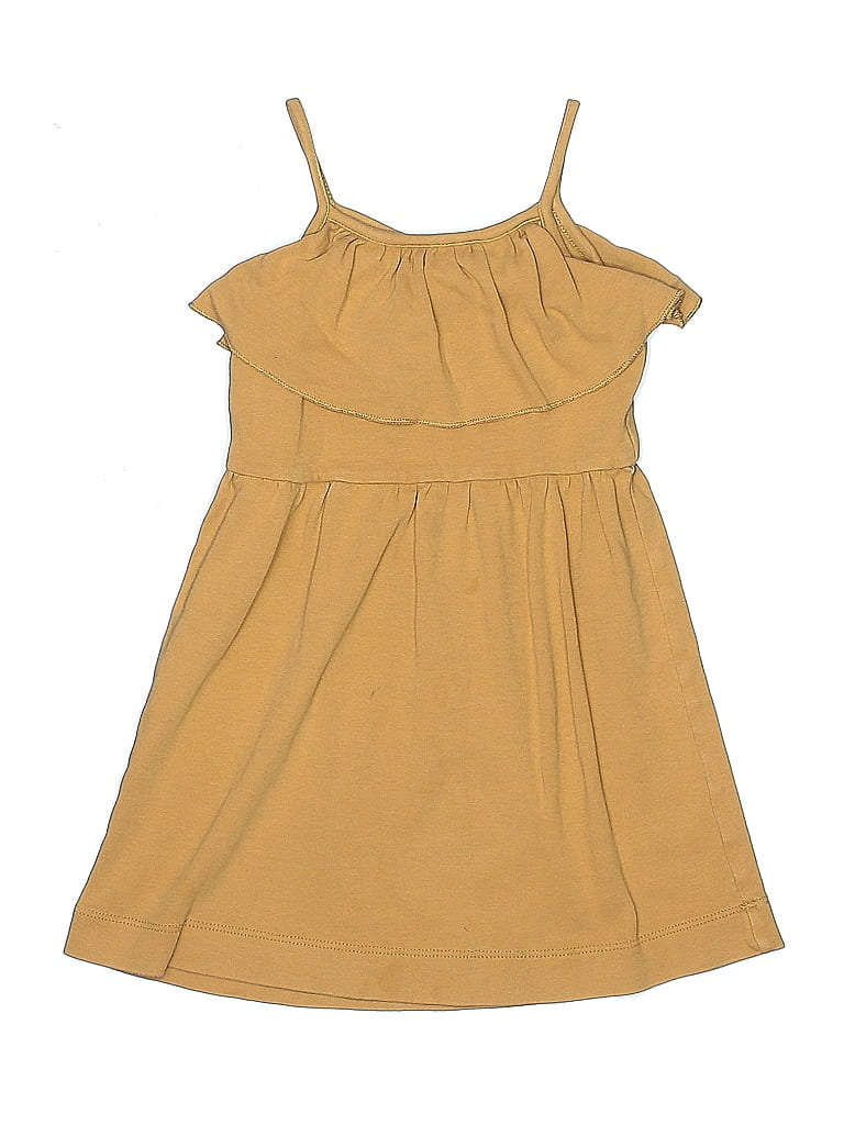 Kate Quinn Organics 100% Organic Cotton Solid Yellow Dress Size 3T - photo 1
