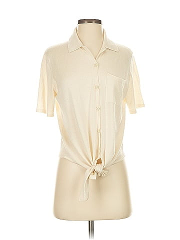 Theory Short Sleeve Silk Top (view 1)
