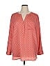 Ann Taylor Factory 100% Polyester Polka Dots Orange 3/4 Sleeve Blouse Size XL - photo 1