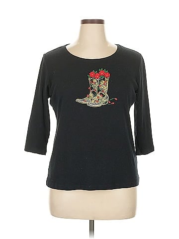 Karen Scott Sport 3/4 Sleeve Top (view 1)