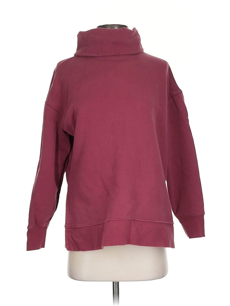 Pre-owned Athleta Turtleneck Sweater In Burgundy