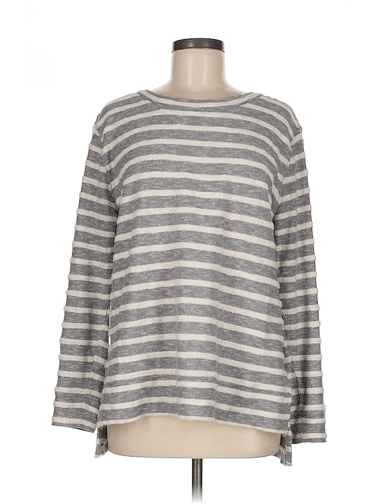 Pre-owned Ann Taylor Loft Outlet Pullover Sweater In Gray