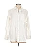 Three Dots Ivory Long Sleeve Button-Down Shirt Size L - photo 1