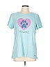 Life Is Good 100% Cotton Teal Short Sleeve T-Shirt Size L - photo 1