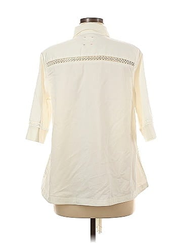 Pink Tartan 3/4 Sleeve Button-Down Shirt (view 2)