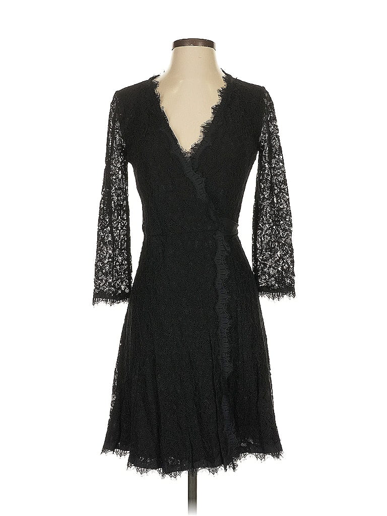 Pre-owned Diane Von Furstenberg Cocktail Dress In Black