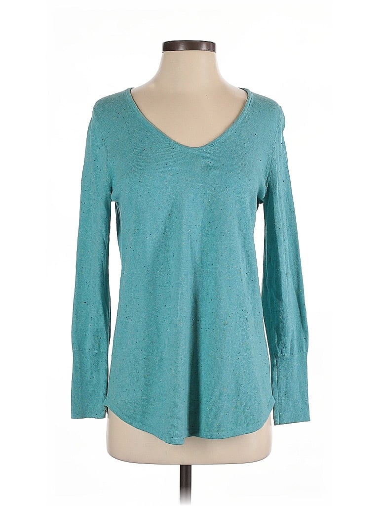 Pre-owned Nic + Zoe Pullover Sweater In Blue