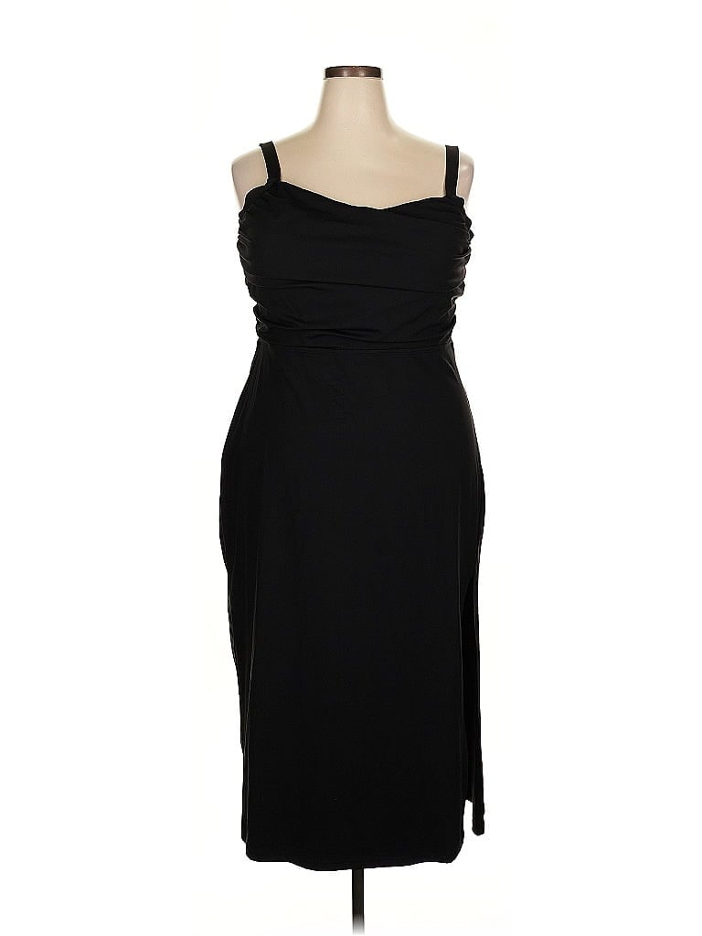 Halara Solid Black Cocktail Dress Size 3X - photo 1