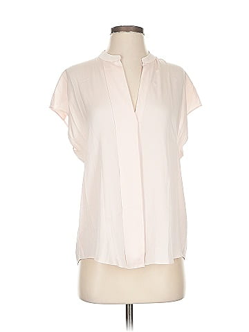Vince. Short Sleeve Silk Top (view 1)