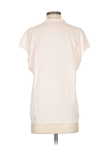Vince. Short Sleeve Silk Top (view 2)