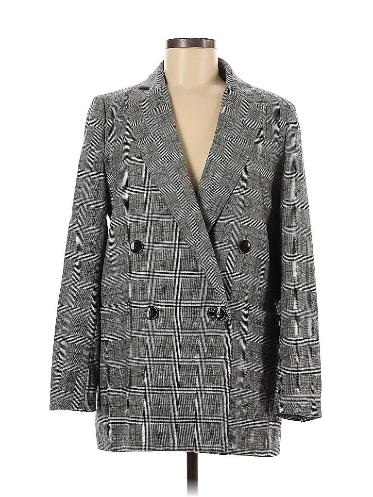 Pre-owned Madewell Wool Blazer Jacket In Gray