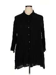 Swimsuits For All 3/4 Sleeve Button Down Shirt