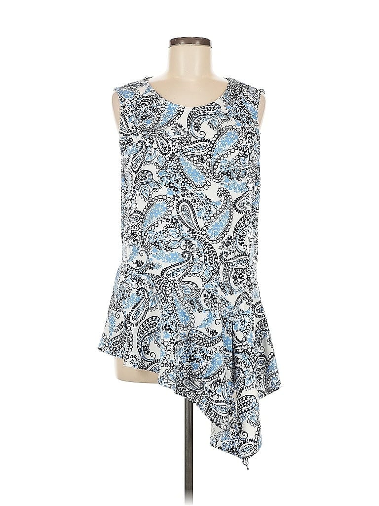Click to view more detailed imagery on our partner's website Pre-owned New Directions Sleeveless Blouse In Blue
