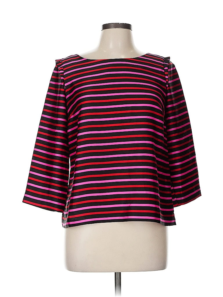 Pre-owned Rsvp By Talbots 3/4 Sleeve Top Burgundy Boatneck Tops
