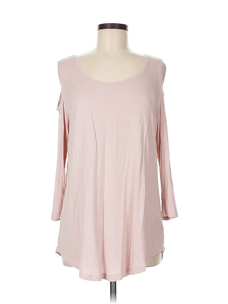 JM Collection Pink 3/4 Sleeve Top Size M - photo 1