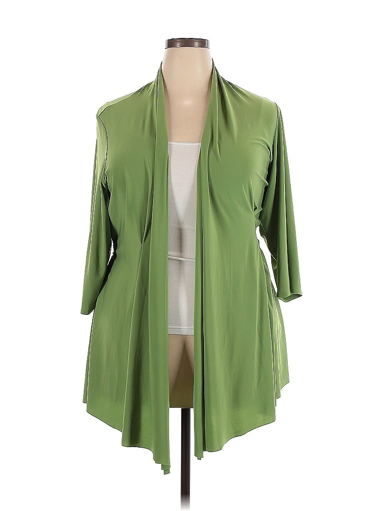 Pre-owned Tiana B Cardigan Sweater In Green