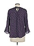 41Hawthorn 100% Polyester Purple 3/4 Sleeve Blouse Size M - photo 2