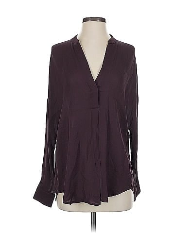 Vince. Long Sleeve Silk Top (view 1)