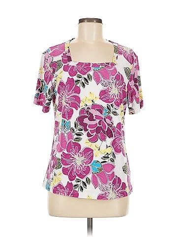 JM Collection Short Sleeve Blouse (view 1)