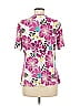 JM Collection Pink Short Sleeve Blouse Size M - photo 2