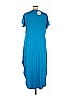 Anrabess Solid Blue Casual Dress Size XL - photo 2