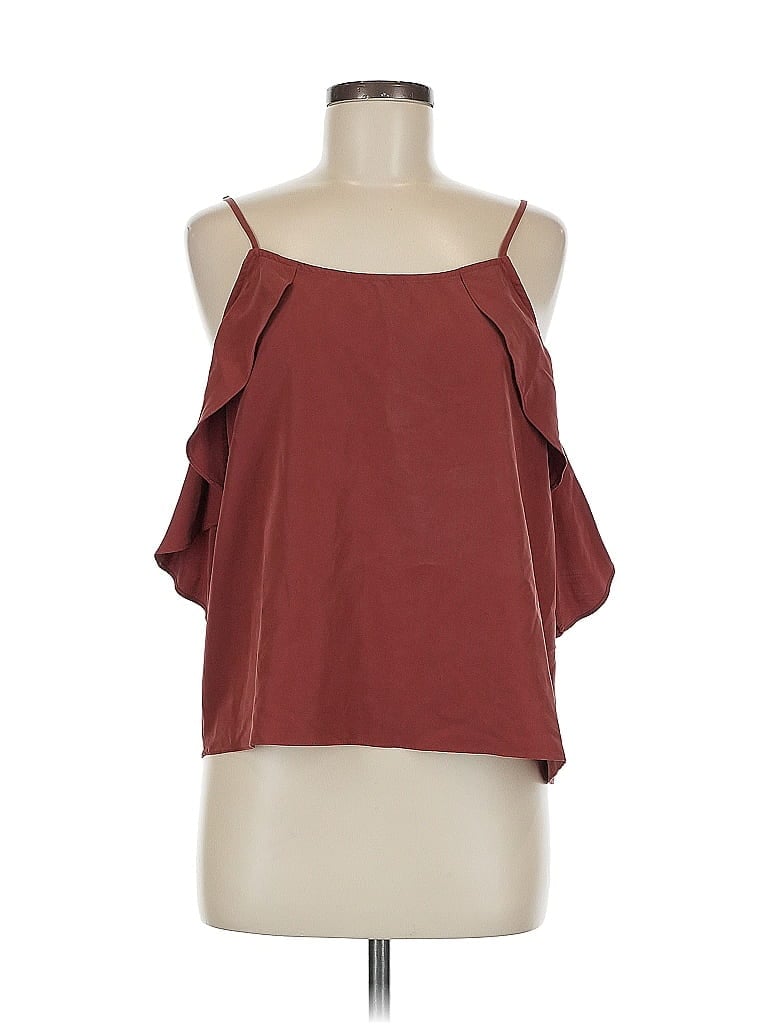 Everly Burgundy Sleeveless Blouse Size M - photo 1