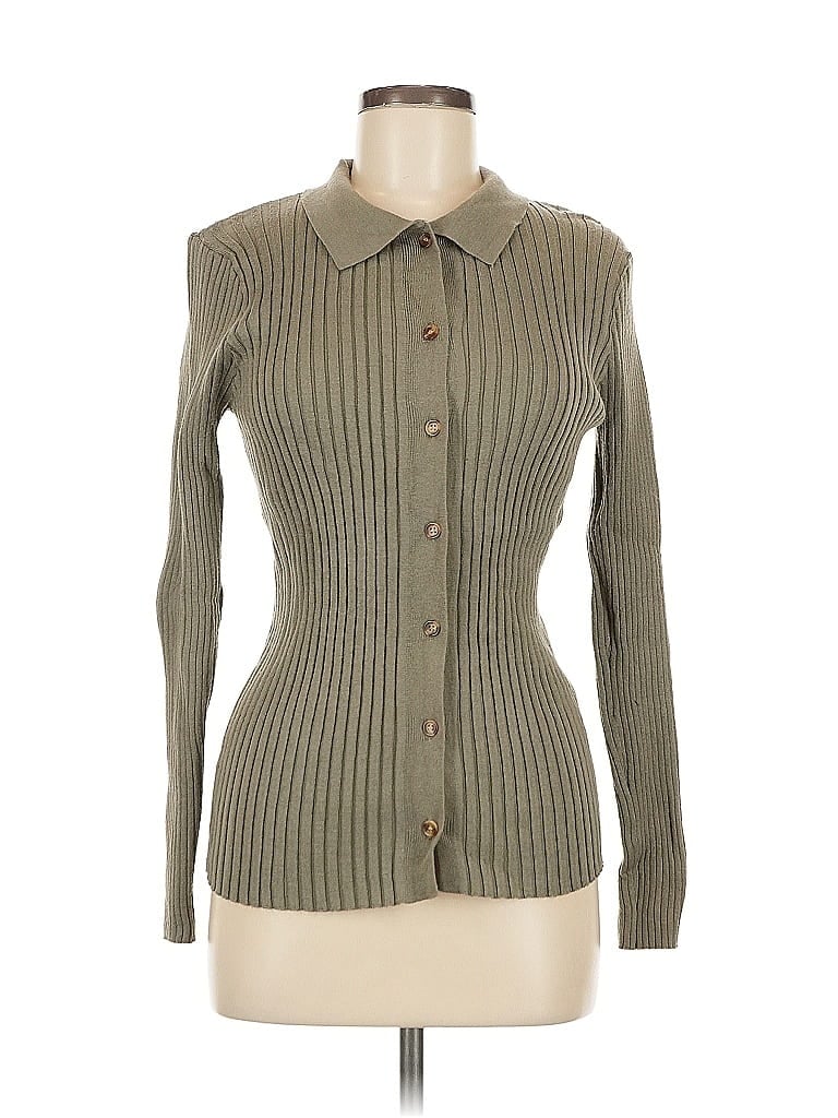 Pre-owned Zaful Long Sleeve Blouse In Green