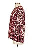 Tiny Paisley Burgundy Pink Long Sleeve Blouse Size L (estimated) - photo 4