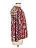 Tiny Paisley Burgundy Pink Long Sleeve Blouse Size L (estimated) - photo 3