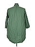 Pomander Place 100% Cotton Green 3/4 Sleeve Button-Down Shirt Size 3X - photo 2