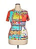 Johnny Was Orange Short Sleeve Blouse Size XXL - photo 1