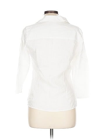 Max Studio 3/4 Sleeve Button-Down Shirt (view 2)