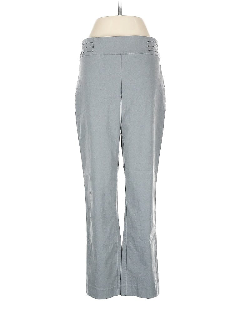 JM Collection Solid Gray Casual Pants Size M - photo 1