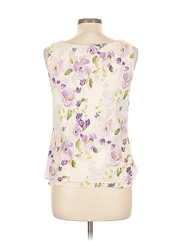 Linda Allard Ellen Tracy Sleeveless Silk Top (view 2)
