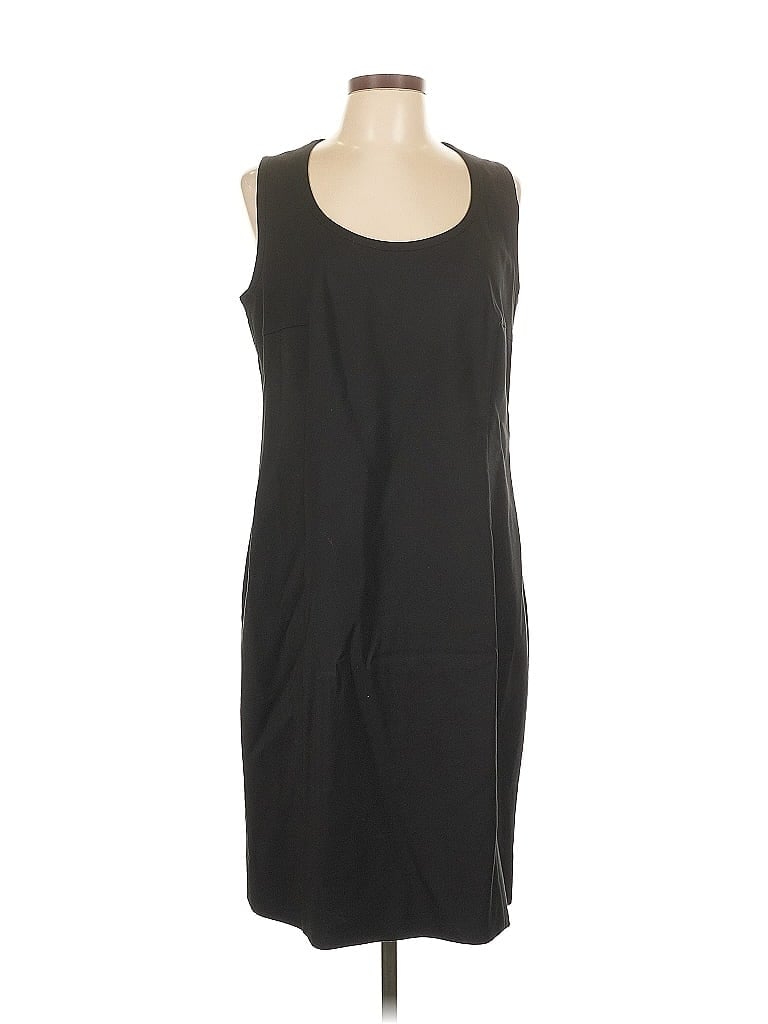 Akris Punto Solid Black Casual Dress Size 12 - photo 1
