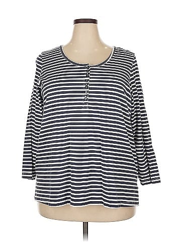 Woman Within Long Sleeve Henley (view 1)