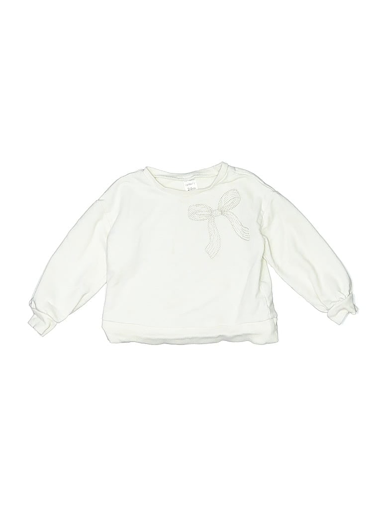 Carter's 100% Cotton White Sweatshirt 18-24 MO / 24 MO - photo 1