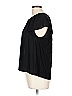Ann Taylor LOFT 100% Rayon Black Short Sleeve Blouse Size L - photo 4