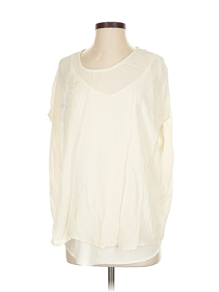 Pre-owned Assorted Brands 3/4 Sleeve Blouse In White