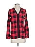 Gianni Bini 100% Cotton Plaid Red Long Sleeve Blouse Size XS - photo 1