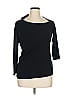 Soho JEANS NEW YORK & COMPANY Black 3/4 Sleeve Top Size XL - photo 1